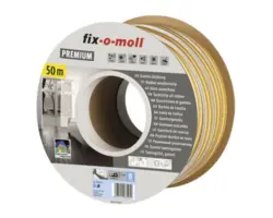 P-Profildichtung fix-o-moll selbstklebend weiß 50 m 5,5 x 9 mm