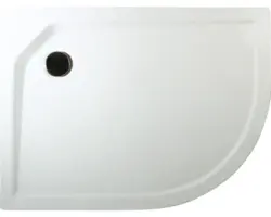 Extraflaches Viertelkreis-Duschwannen-Set Schulte D20021 90x100x3,5 cm weiß