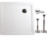 Hornbach Extraflaches Duschwannen-Set Schulte D212010 100x100x4 cm weiß