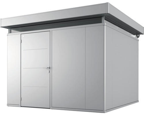 Gerätehaus biohort CasaNova Tür links 304 x 404 cm silber-metallic