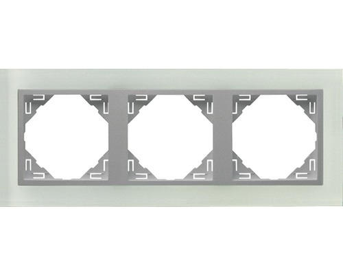 Rahmen 3-fach Logus cristal-alu