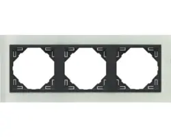 Rahmen 3-fach Logus cristal-gray