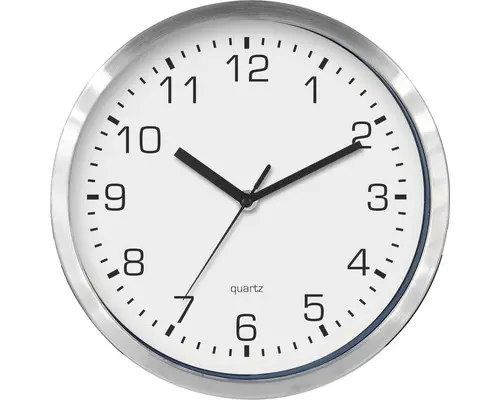 Wanduhr Quartz Metall weiß Ø 25 cm