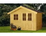 Hornbach Blockbohlenhaus SKAN HOLZ Planai 28 mm mit Boden 330x245 cm natur