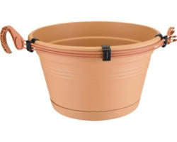 Pflanztopf-Set für Hängeampel elho Green Basics Kunststoff Ø 28 H 18 cm terracotta inkl. Halterung