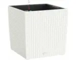 Hornbach Pflanzkübel Lechuza Cube Cottage Kunststoff 40x40x44 cm weiß inkl. Erdbewässerungssystem