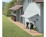 Hornbach Schleppdach Grosfillex für Kunststoffgerätehaus, 119 x 222 x 188 cm, grau-weiß