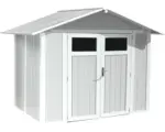 Hornbach Gartenhaus Grosfillex Utility 242 x 162 cm hellgrau