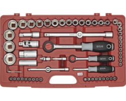 1/4" + 1/2" Steckschlüssel-Garnitur WGB, 65-tlg