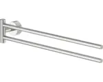 Hornbach Handtuchhalter Lenz Pisa 4,5x47,1x7,7 cm 2-arm schwenkbar chrom