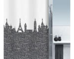 Hornbach Duschvorhang Spirella Urban 180x200 cm schwarz