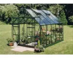 Hornbach Gewächshaus Halls Magnum 108 8,3 m² Sicherheitsglas 3 mm 257x322 cm grün