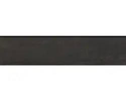 Feinsteinzeug Sockelfliese Oikos Sokio 7,0x30,0 cm schwarz