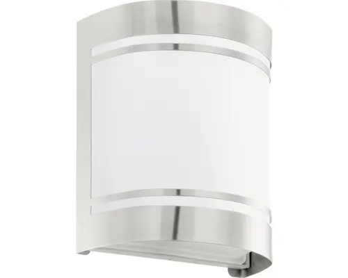 Außenwandleuchte Cerno edelstahl/weiß 1-flammig E27 IP44