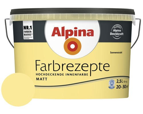 Alpina Wandfarbe Farbrezepte Sonnenstrahl 2,5 l