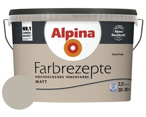 Alpina Wandfarbe Farbrezepte Zartes Puder 2,5 l