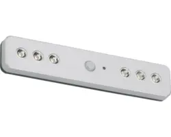 LED Unterbauleuchte Lero silber 6x0,08 Watt 5 lm 6000 K mit Sensor L 210 mm