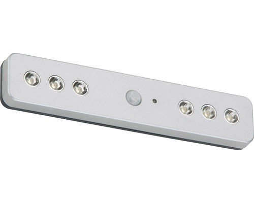 LED Unterbauleuchte Lero silber 6x0,08 Watt 5 lm 6000 K mit Sensor L 210 mm