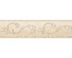 Selbstklebende Papier-Bordüre A.S. Creation Only Borders 8 Blattranke silber 5 m x 13,2 cm