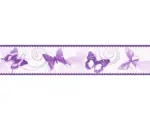 Hornbach Selbstklebende Papier-Bordüre A.S. Creation Only Borders 8 Schmetterling lila 5 m x 10,6 cm