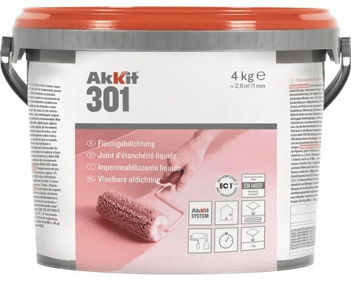 Akkit 301 Flüssigabdichtung blau 4 kg (Mischung mit Farbpigment: grün)