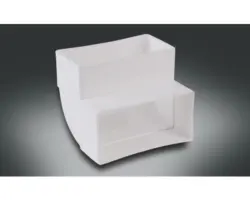 Rotheigner Flachkanal-Bogen senkrecht weiss 111x54 mm 90 Grad