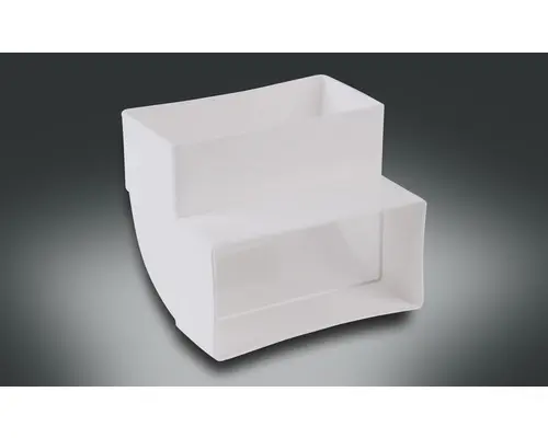 Rotheigner Flachkanal-Bogen senkrecht weiss 111x54 mm 90 Grad