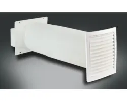 Rotheigner Teleskop Rundrohrmauerkasten weiss für Flachkanal 220x90 mm