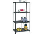 Hornbach Schraubregal Schulte grau 1000x2000x500 mm 4 Böden