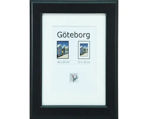 Bilderrahmen Holz Göteborg schwarz 18x24 cm
