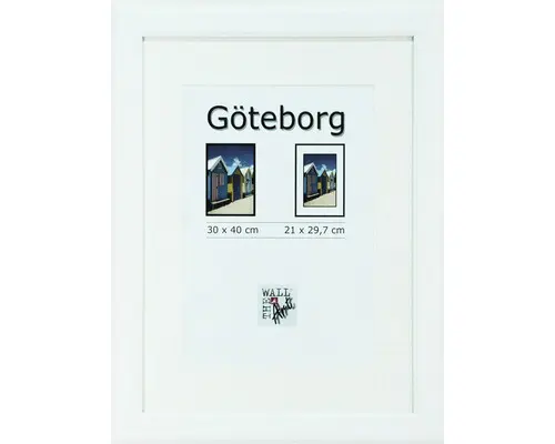 Bilderrahmen Holz Göteborg weiss 30x40 cm
