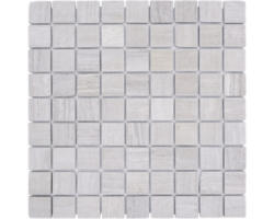 Natursteinmosaik Marmor MOS 32/2012 30,5x30,5 cm beige grau