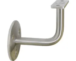 Handlaufträger mit flacher 3-Loch-Platte Edelstahl