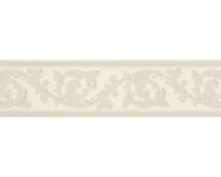 Selbstklebende Papier-Bordüre A.S. Creation Blattranke weiß 5 m x 13,2 cm
