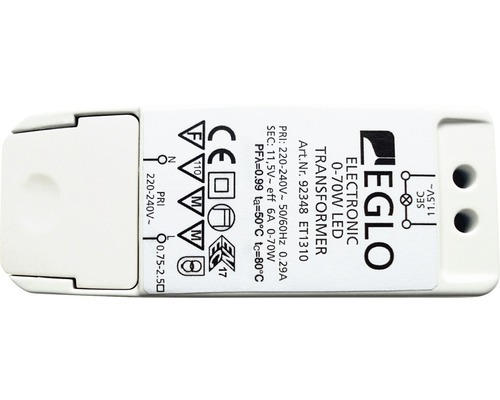 Trafo für LED 0-40 W, Halogen 0-70 W, 230/12 V