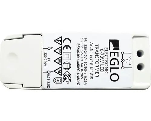 Trafo für LED 0-40 W, Halogen 0-70 W, 230/12 V