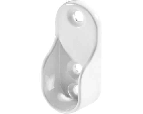 Schrankrohrlager Ø 15/30 mm für ovale Schrankrohre, weiß, 50 Stück