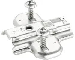 Kreuzmontageplatte für Ø 35 mm Topfscharniere, 2 Stück