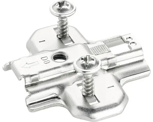 Kreuzmontageplatte für Ø 35 mm Topfscharniere, 2 Stück