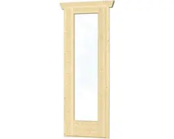 Einzelfenster für Gartenhaus 28 mm SKAN HOLZ 67x198 cm, natur