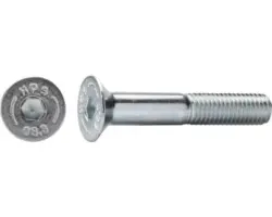 Innensechskantschraube Senkkopf Innensechskant (SW) Teilgewinde Vollgewinde 10 x 30 mm galvanisch verzinkt 50 Stück