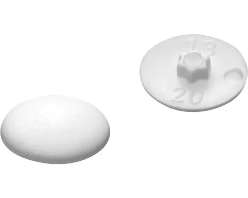 Abdeckkappen Gr. 20 für I-Stern, Weiß, Kunststoff, 200 St.