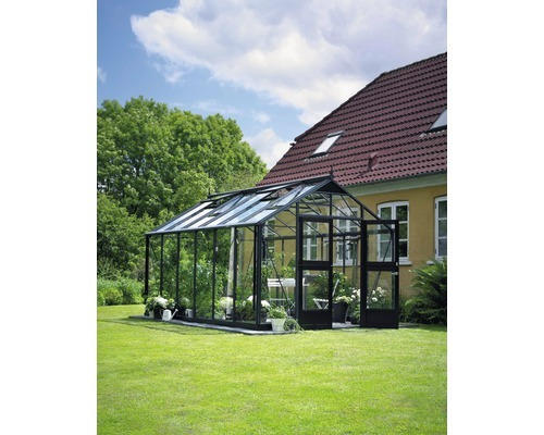 Gewächshaus JULIANA Premium 13 m² 3 mm Sicherheitsglas 296x439 cm anthrazit