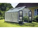 Hornbach Gewächshaus JULIANA Premium 13 m² 10 mm Stegdoppelplatten 296 x 439 cm Aluminium