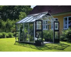 Gewächshaus JULIANA Premium 8,8 m² 3 mm Sicherheitsglas 296x296 cm Aluminium