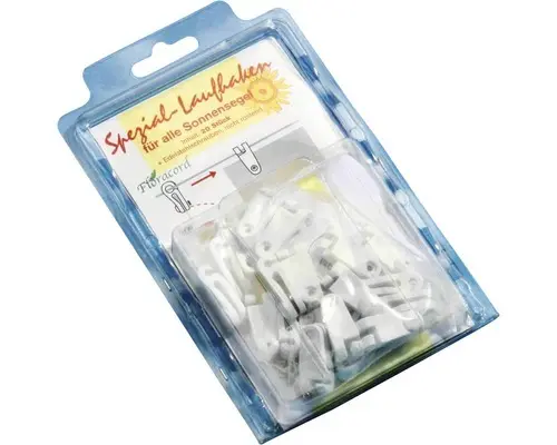 Laufhaken und Edelstahlschrauben 20er-Pack