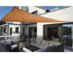 Hornbach Sonnensegel Dreieck terracotta mit Regenschutz 360x360x360 cm