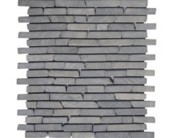 Natursteinmosaik Marmor Slim Brick 30,0x30,0 cm grau matt