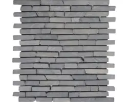 Natursteinmosaik Marmor Slim Brick 30,0x30,0 cm grau matt