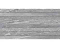 Keramik Dekorfliese Sahara 32,0x62,5 cm grau glänzend